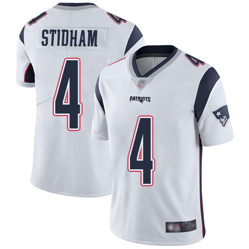 New England Patriots Limited White Men #4 Jarrett Stidham Road NFL Jersey Vapor Untouchable->new england patriots->NFL Jersey